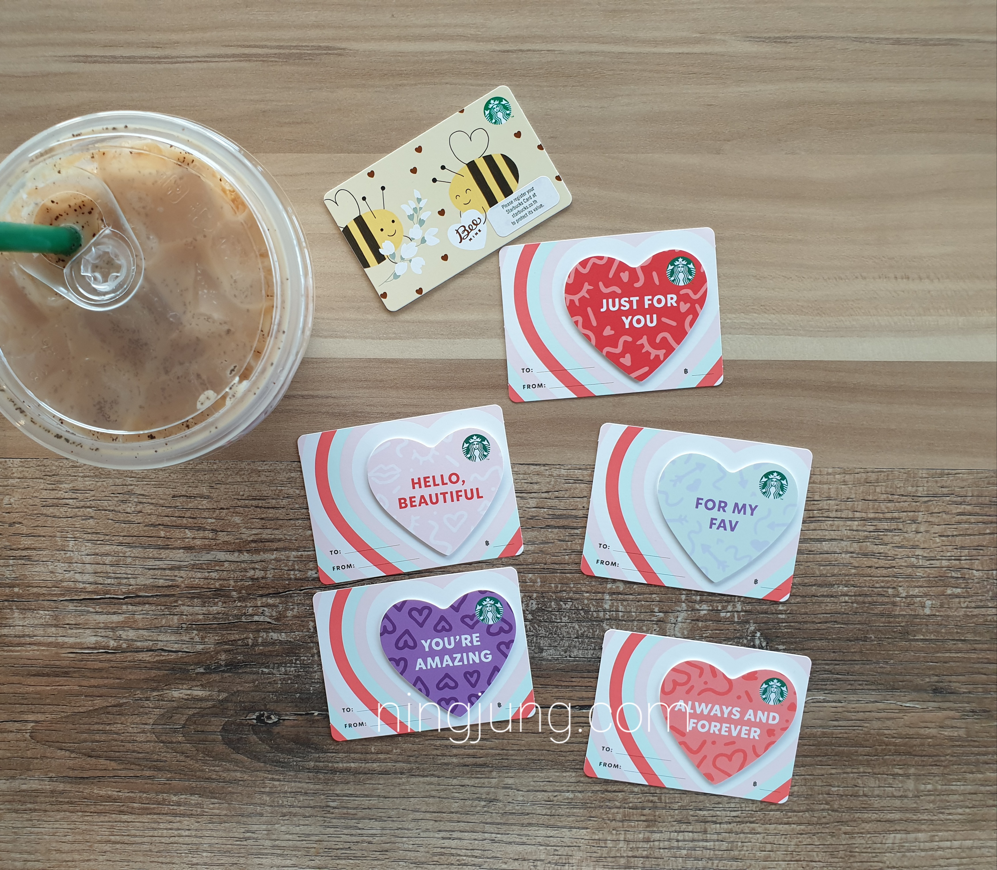 Starbucks Card Thailand 2021 : Valentine Set and Bee Mine